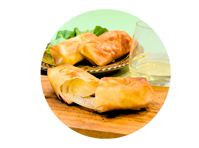 新玉ねぎの春巻き